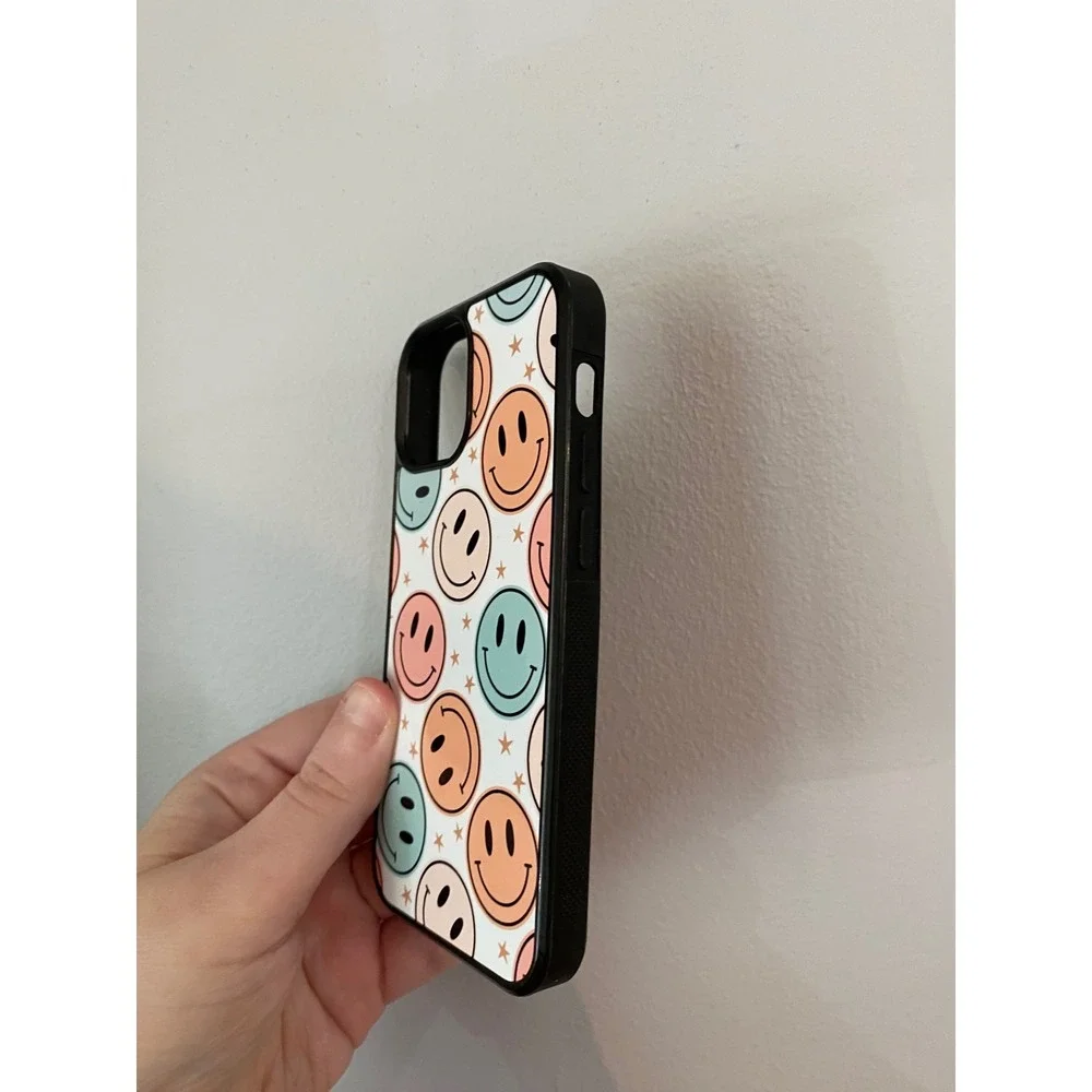 Phone Case Unisex iPhone 13 Mini Multicolor Smiley Face Retro Star Pattern